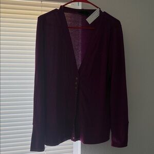 Purple Cardigan Sweater